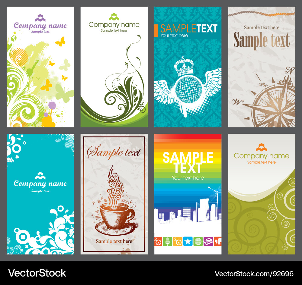 Colorful Business Card Templates vector image