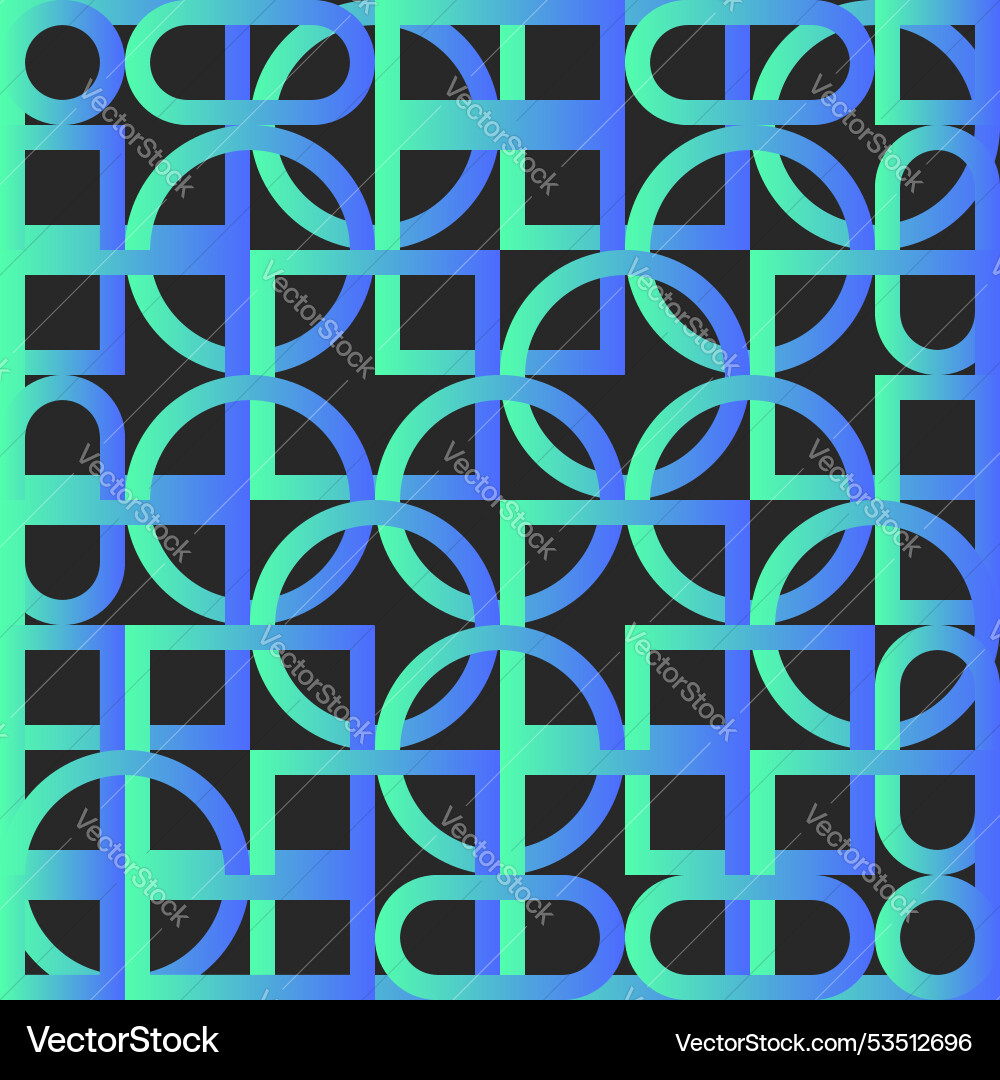 Dynamic abstract grid of circles squares ovals Vector Image