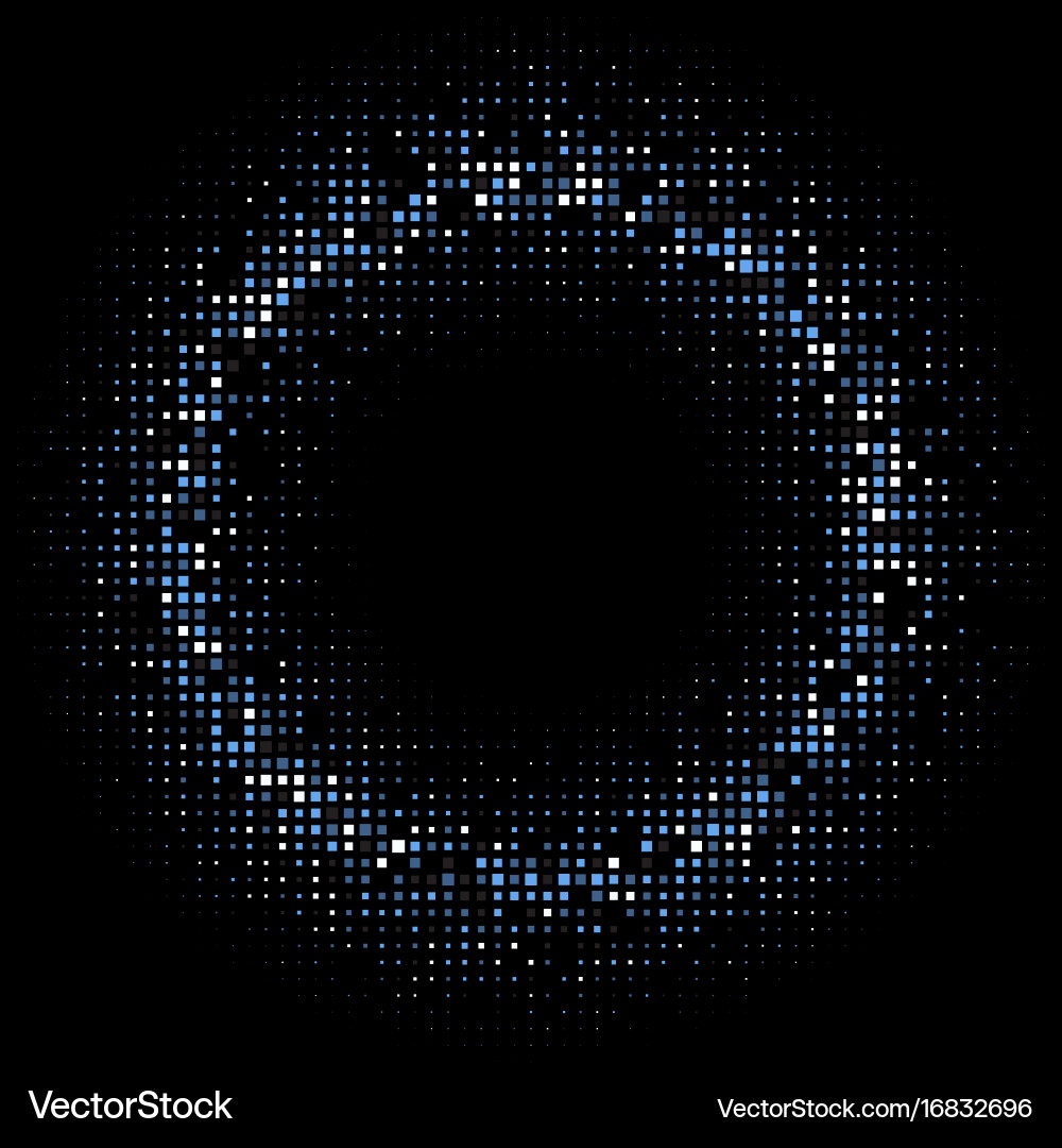 Halftone Square Pattern Vector Image
