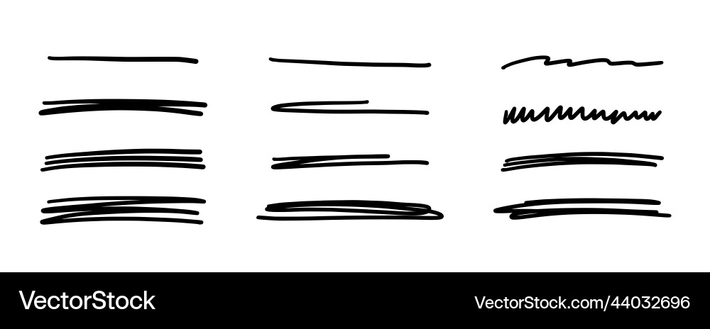Hand drawn scribble lines doodle marker line Vector Image