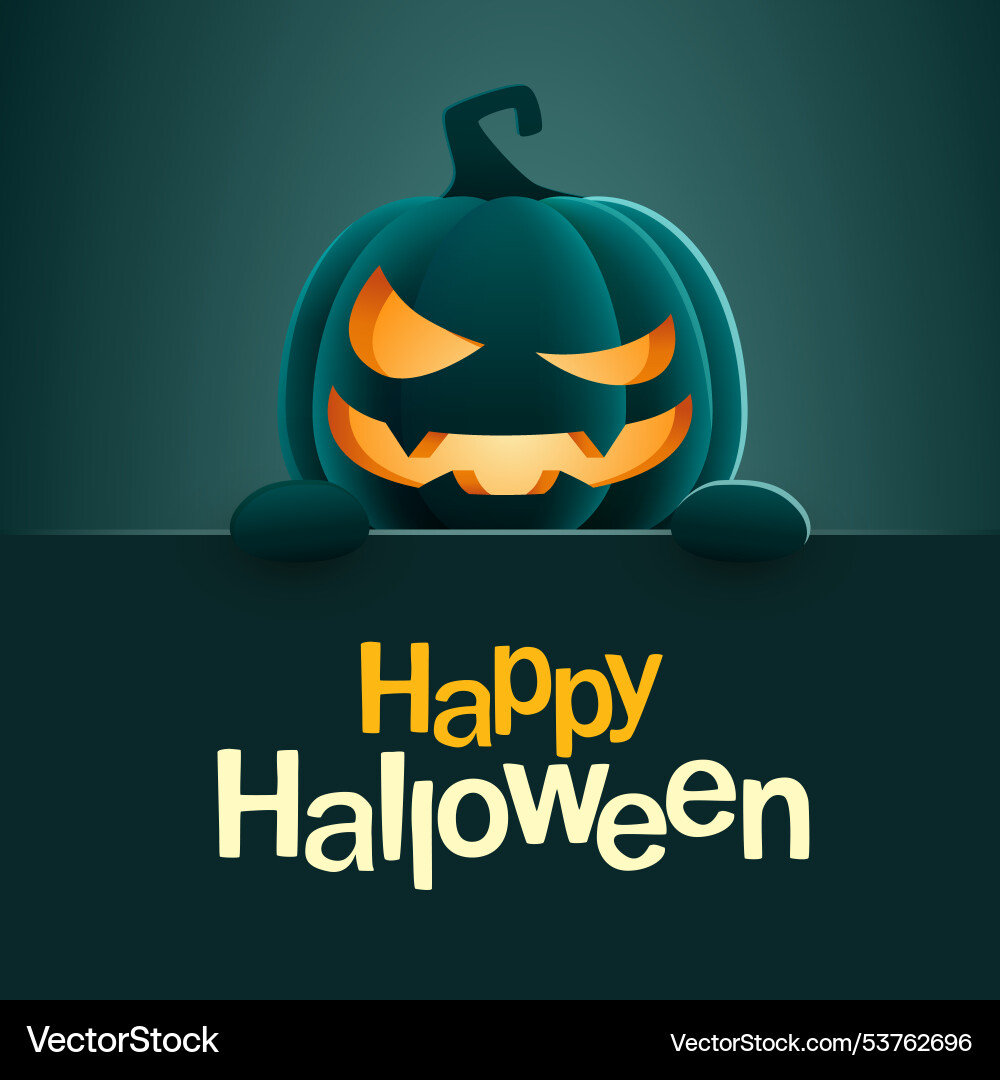 Kürbis Charakter Grußvorlage halloween Kürbis Charakter Grußvorlage halloween vektorbild