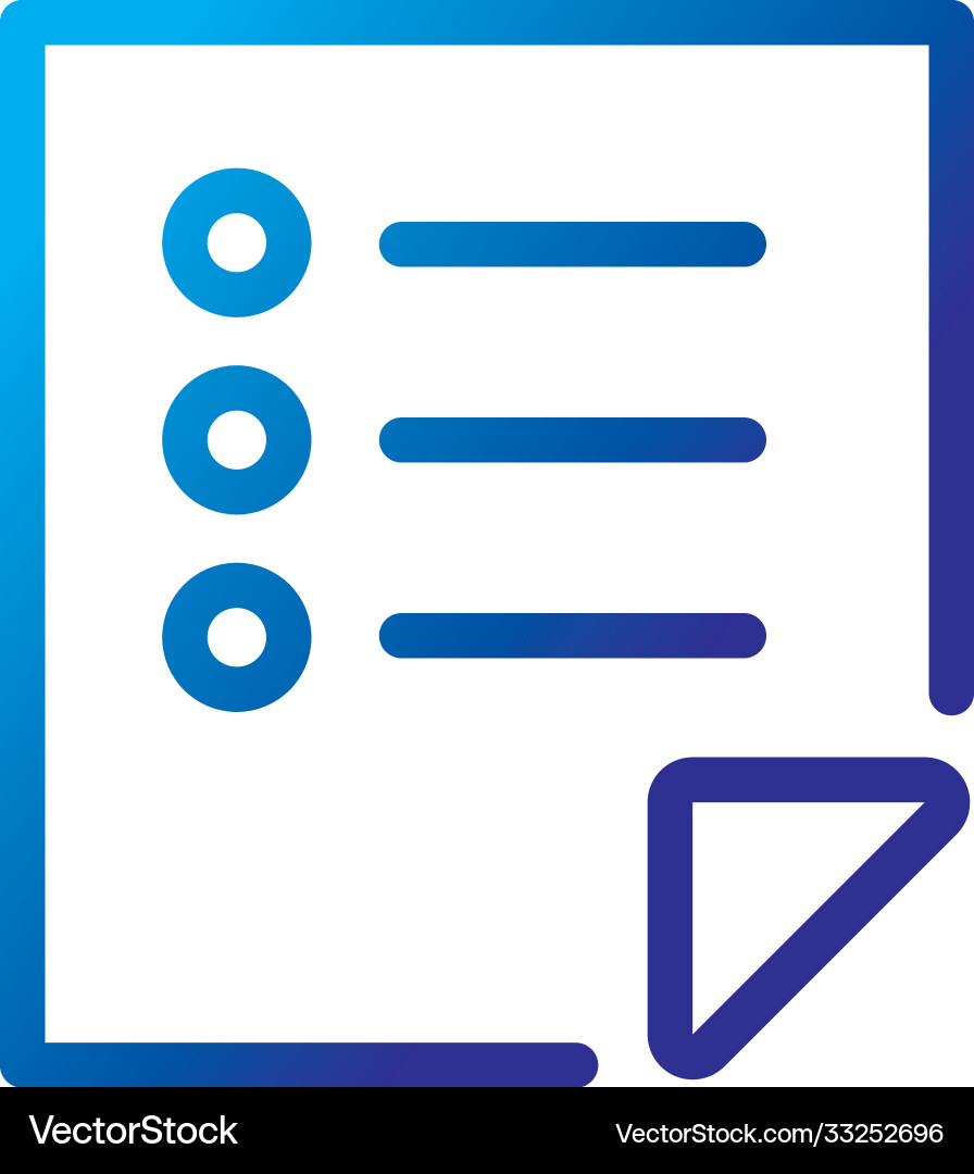 Paper document file with text lines gradient style Vector Image