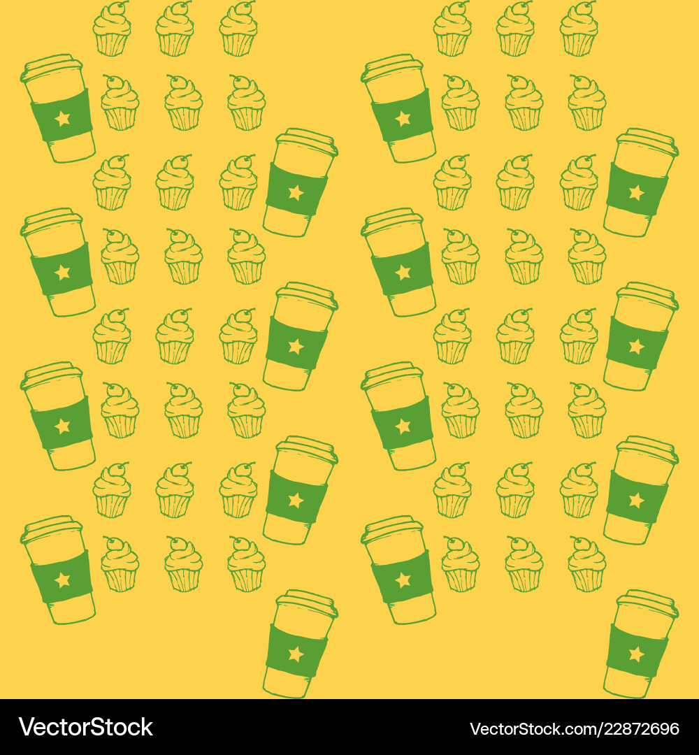 Retro Object Pattern - Seamless Wallpaper Vector Image