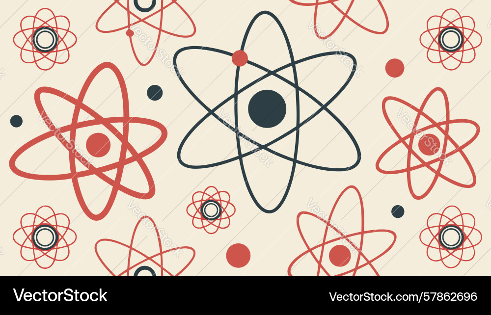 Seamless atomic structure pattern science energy Vector Image