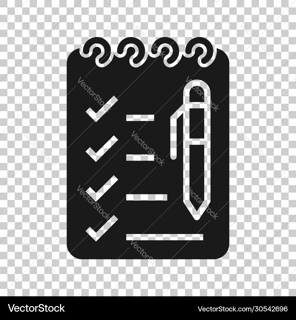 To do list icon in flat style document checklist To do list icon in flat style document checklist vector image
