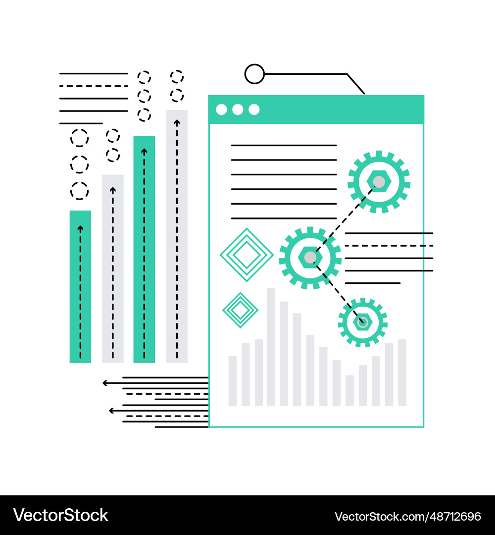 Website Analytics & Data Analysis vector image