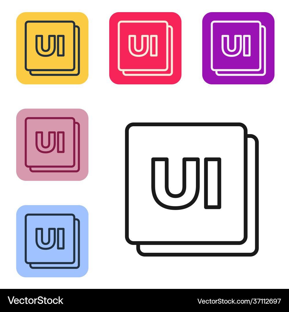 Black line ui or ux design icon isolated on white Black line ui or ux design icon isolated on white vector image