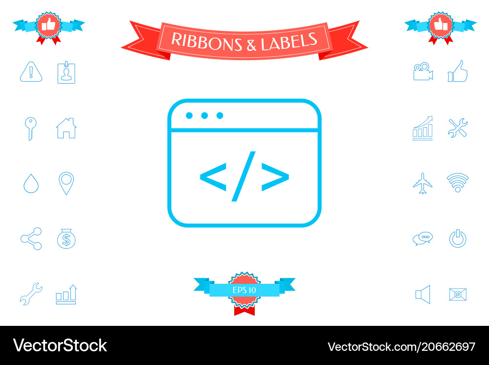 Code editor icon Vector Image