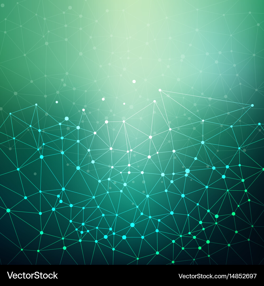 Connected Dots & Lines Background vector image