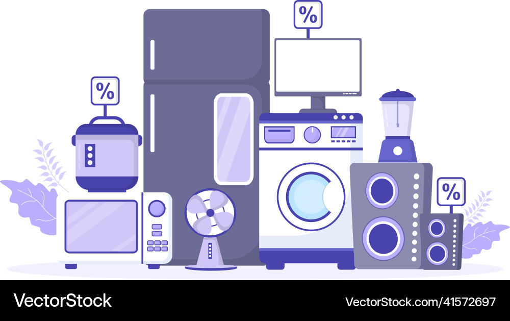 Electronics store that sells computers tv Electronics store that sells computers tv vector image