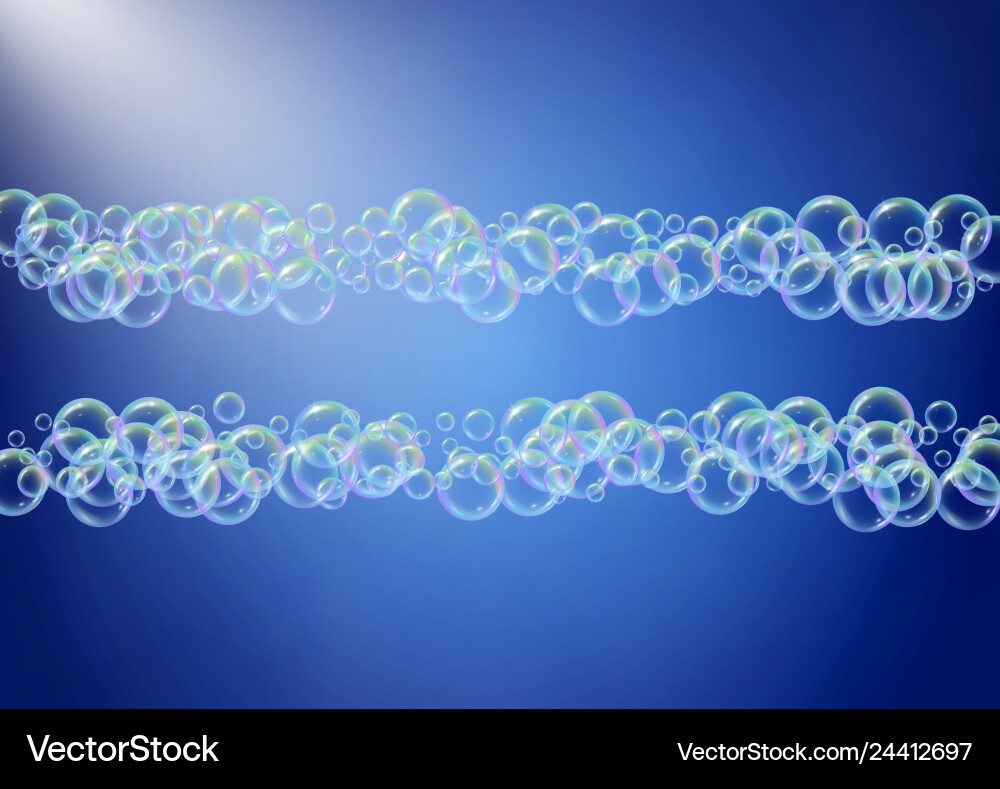 Fizz background with shampoo foam and soap bubbles Fizz background with shampoo foam and soap bubbles Vector Image