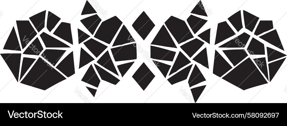 Fragmented Rectangular Shapes Vector Image