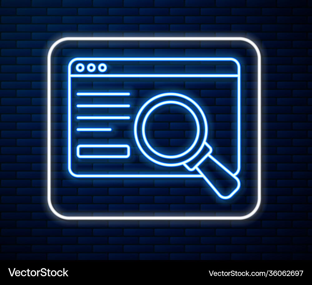 Glowing neon line ui or ux design icon isolated Vector Image