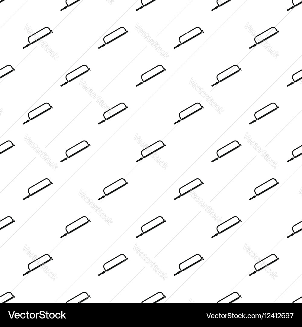 Hacksaw for metal pattern simple style vector image