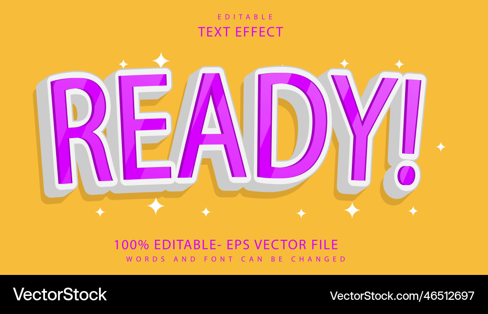 Minimal word ready editable text effect design Minimal word ready editable text effect design vector image