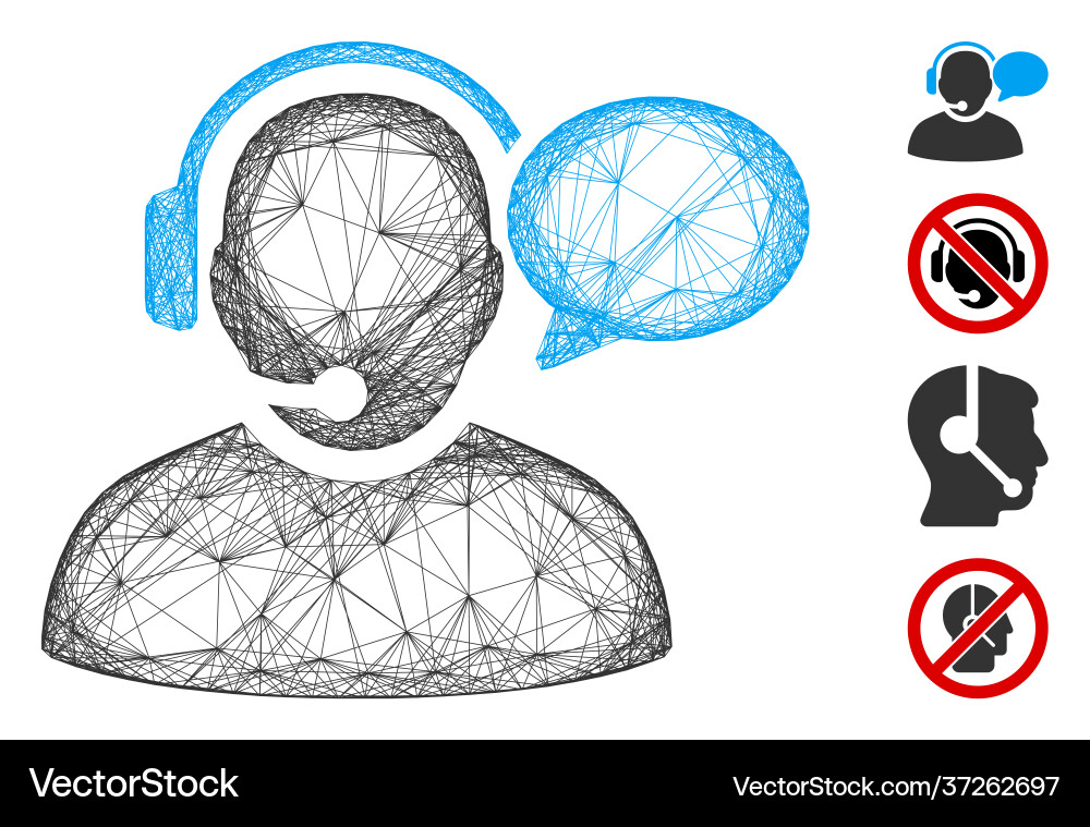 Network operator message mesh Network operator message mesh vector image