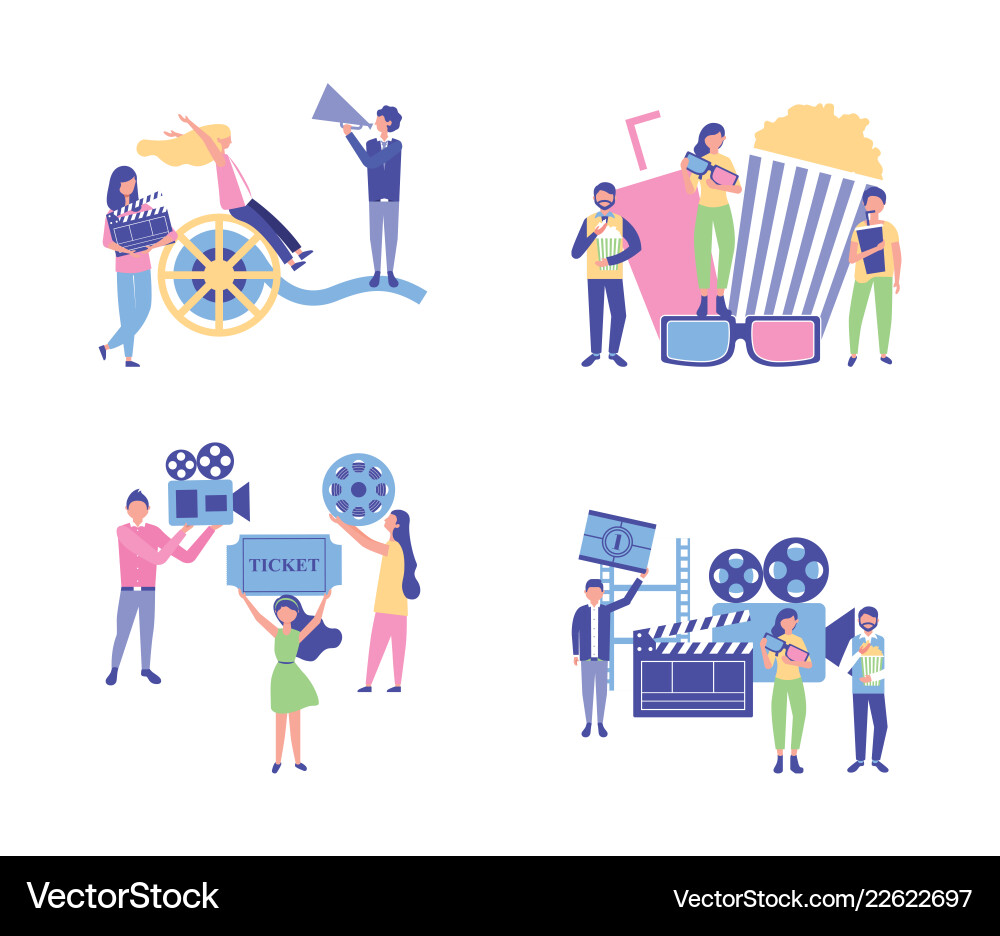 Produktion von Filmen Produktion von Filmen vektorbild