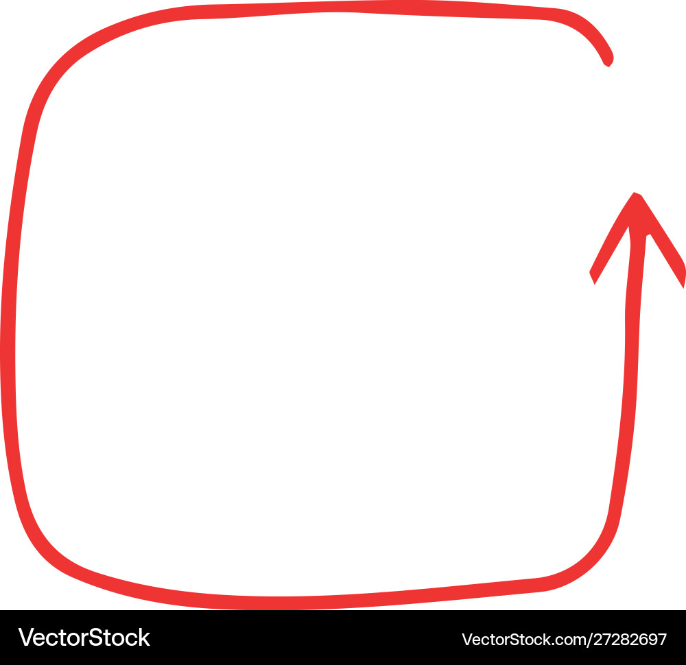 Red and simple thin arrow variation Vector Image