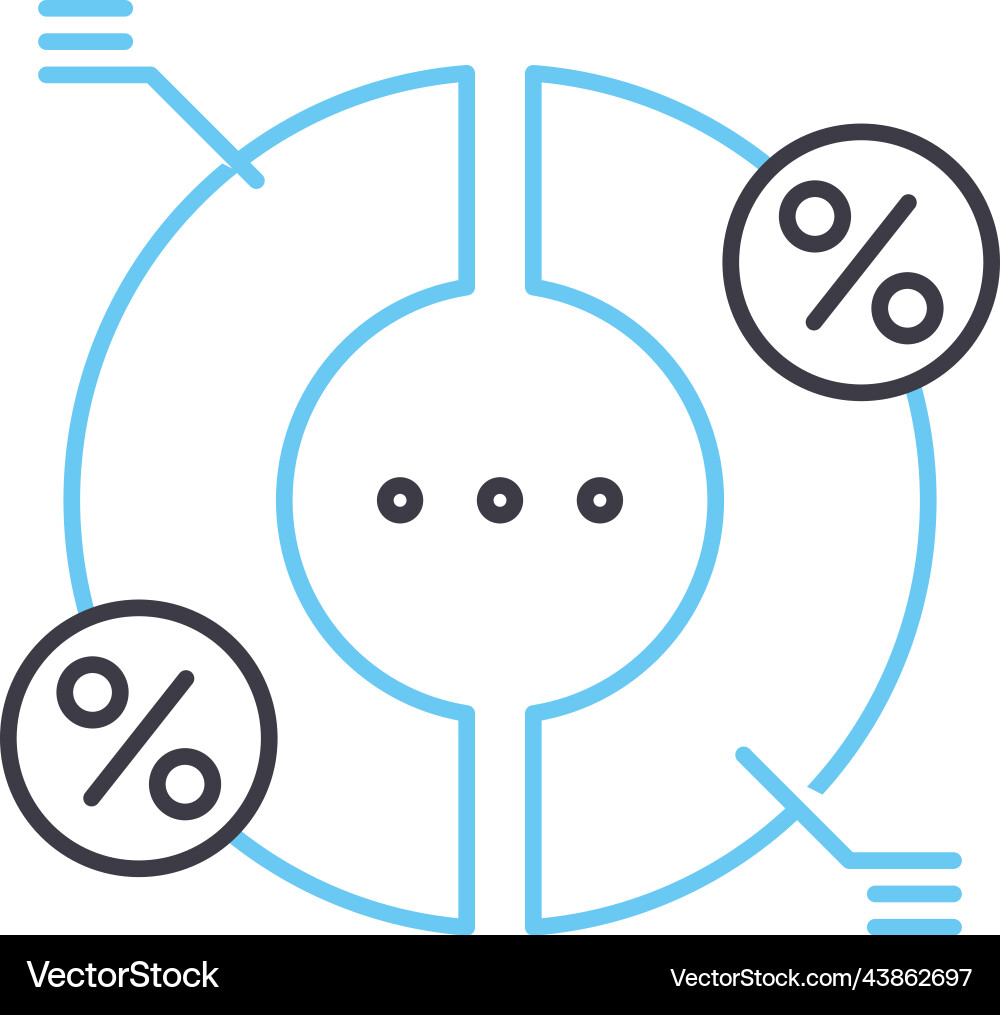 Resource allocation line icon outline symbol Resource allocation line icon outline symbol Vector Image
