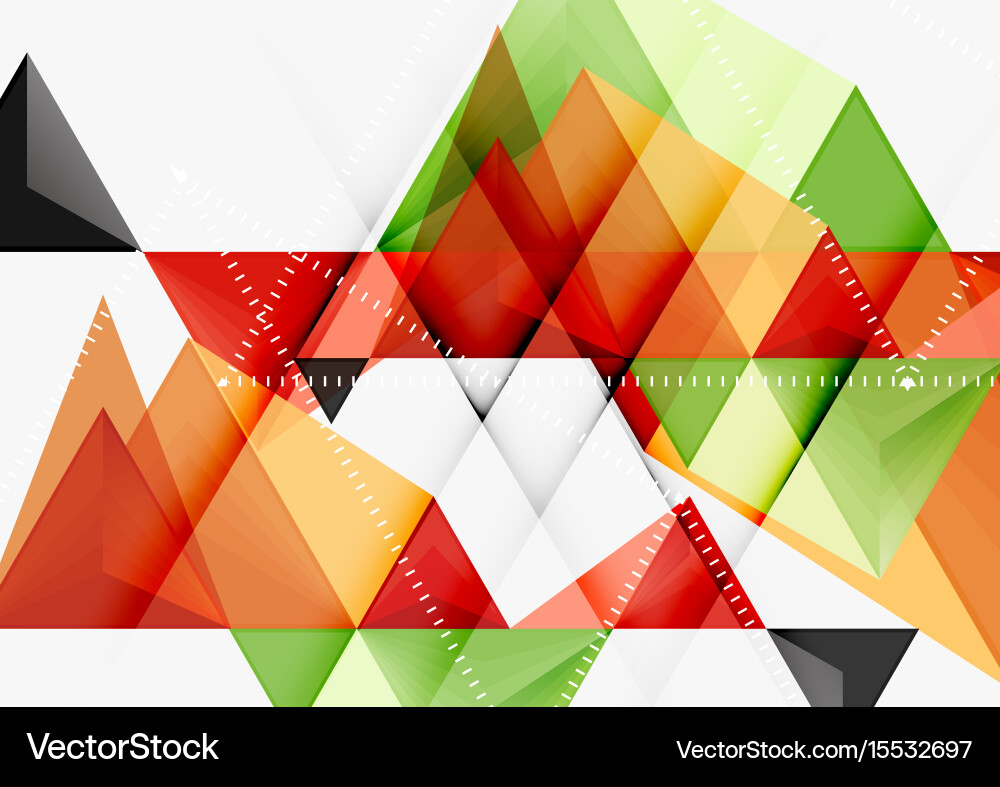 Triangular low poly a4 size geometric vector image