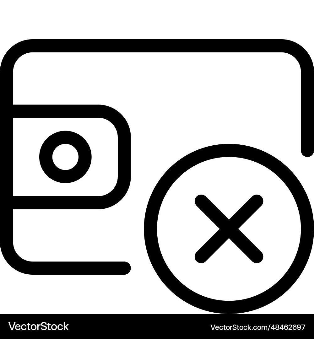 Wallet discarded for being not in use Vector Image