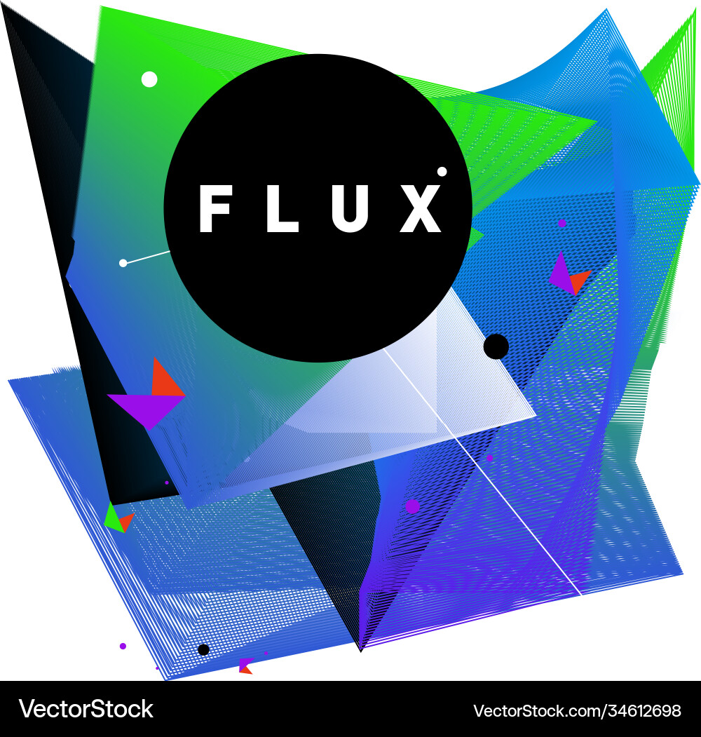 3d colorful wave background dynamic flux effect Vector Image