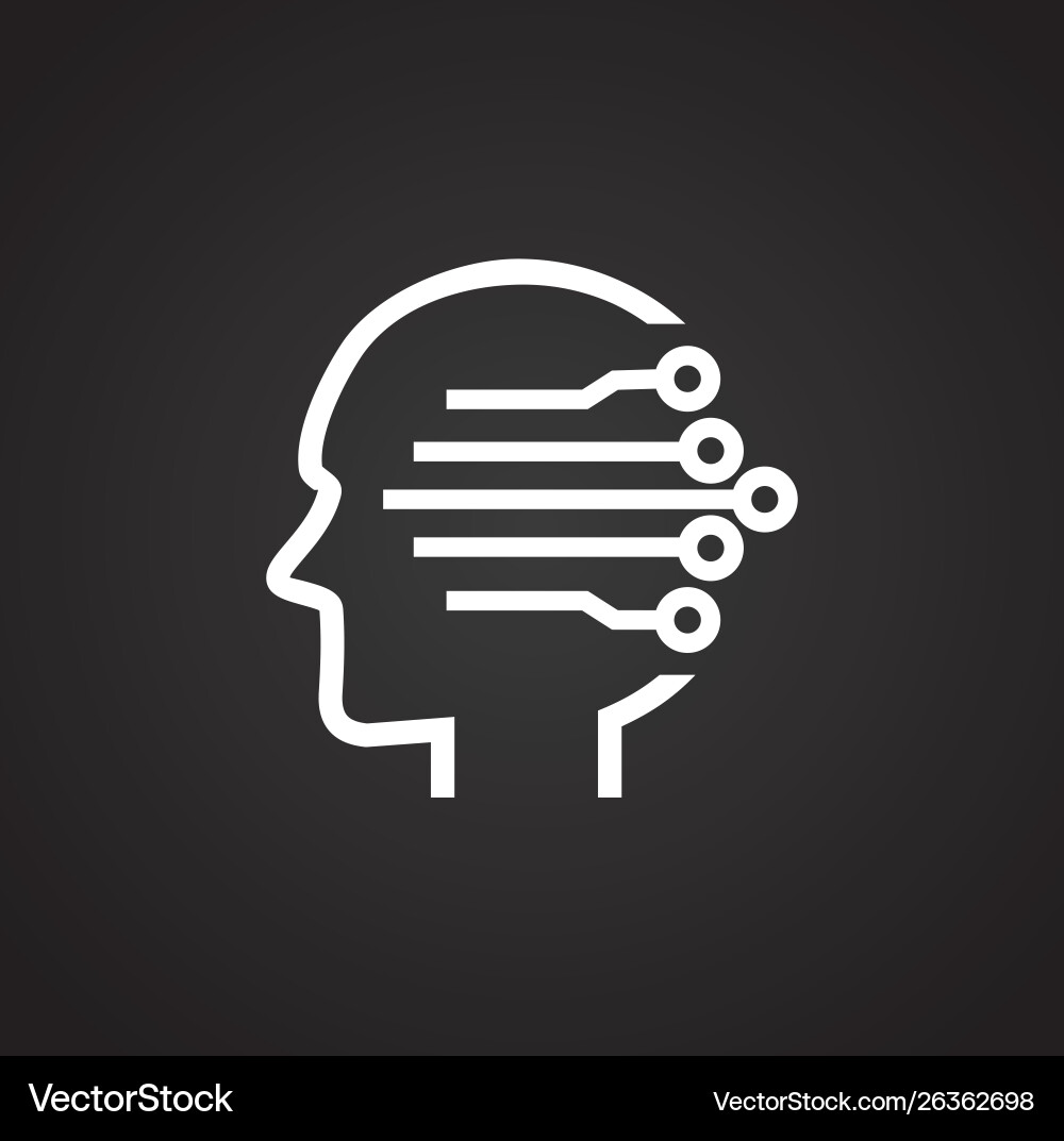 Ai icon on background for graphic and web design Ai icon on background for graphic and web design vector image
