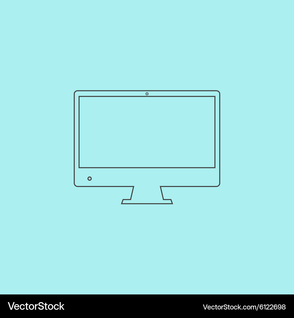 Computer display icon monitor symbol Vector Image