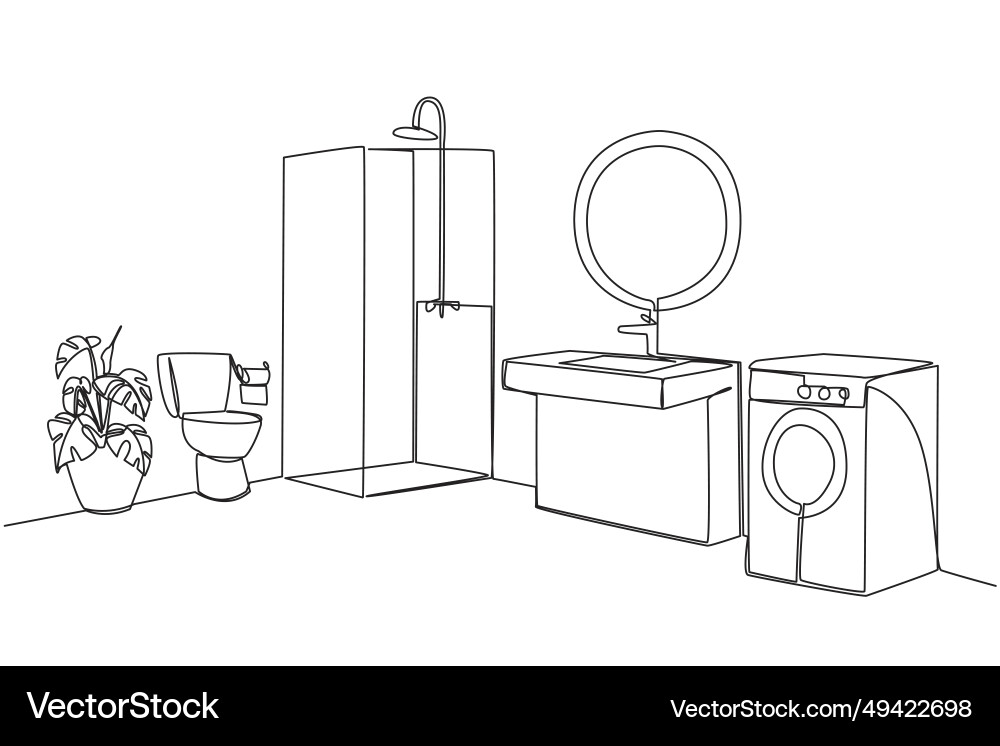 Continuous one line drawing minimalist layout Vector Image