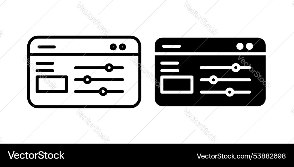 Control panel icon set Control panel icon set vector image
