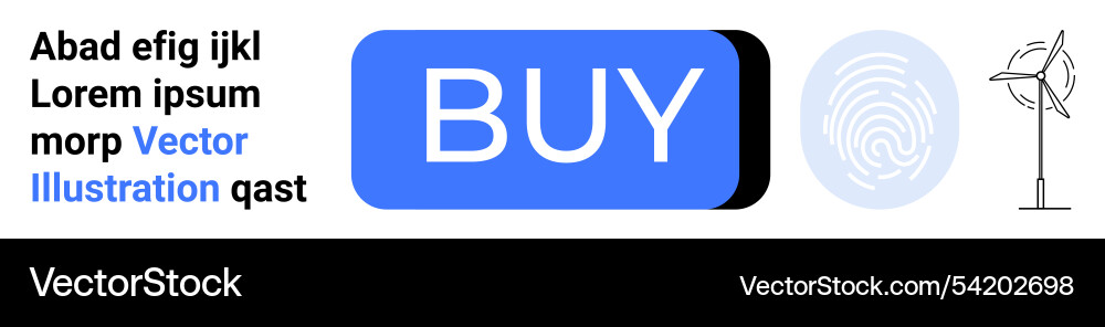 E-commerce button with buy text and icon Vector Image