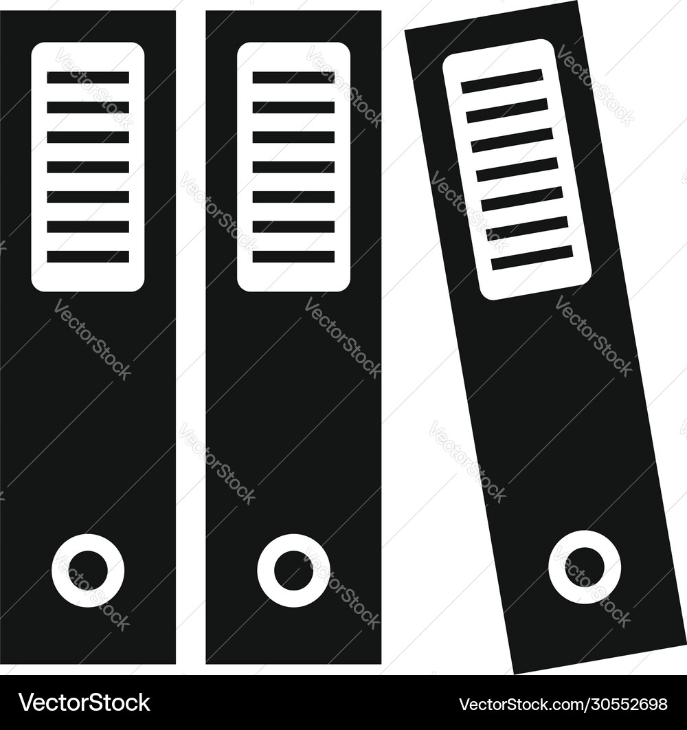 File folders icon simple style File folders icon simple style vector image