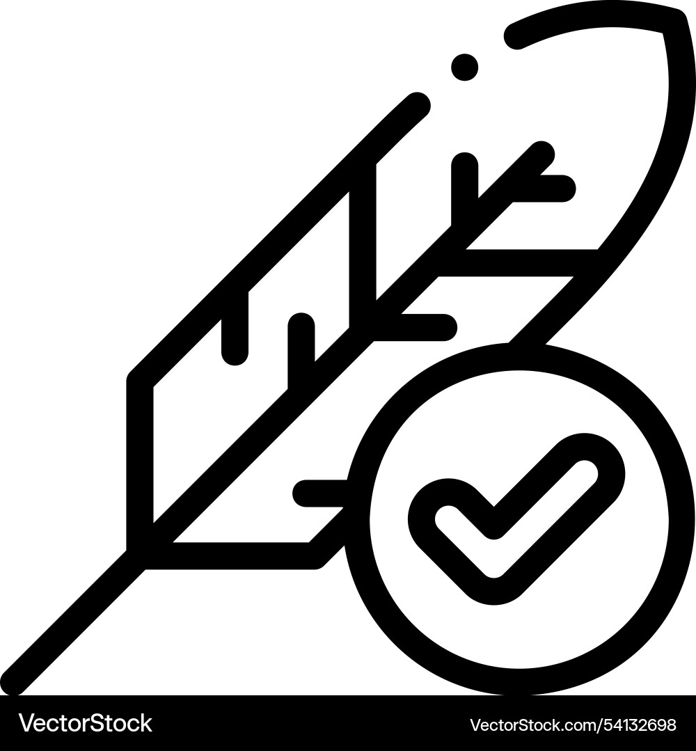 Hypotenuse icon thin linear style design isolated Hypotenuse icon thin linear style design isolated vector image