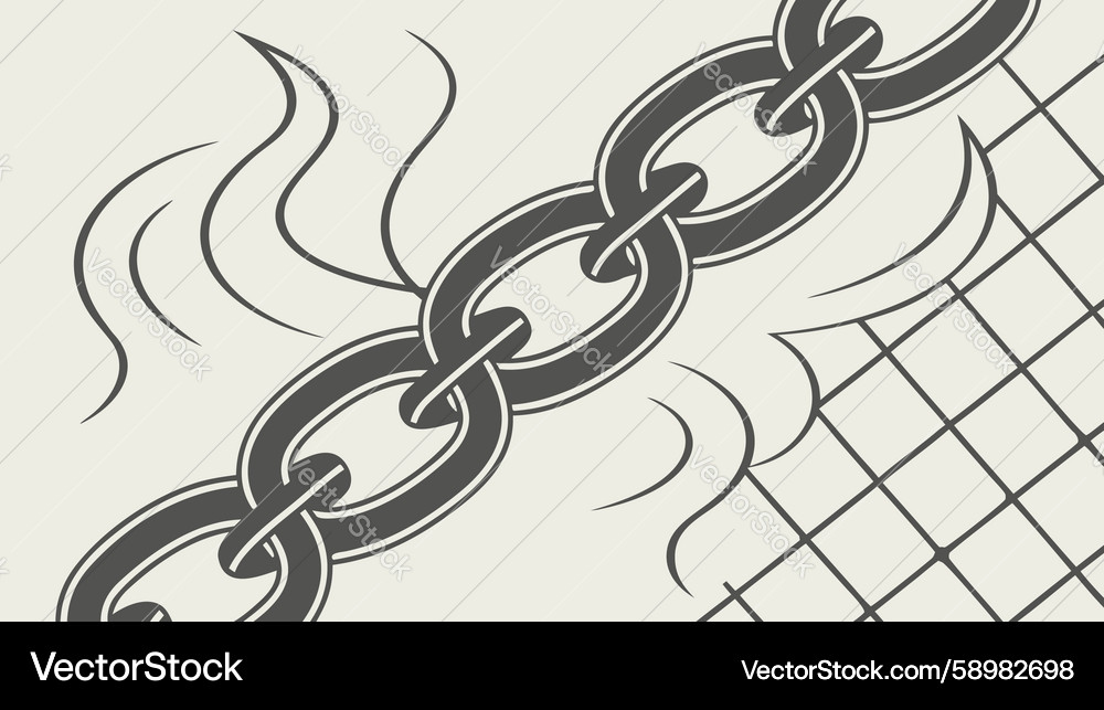 Interlocking Chain Link Pattern Vector Image