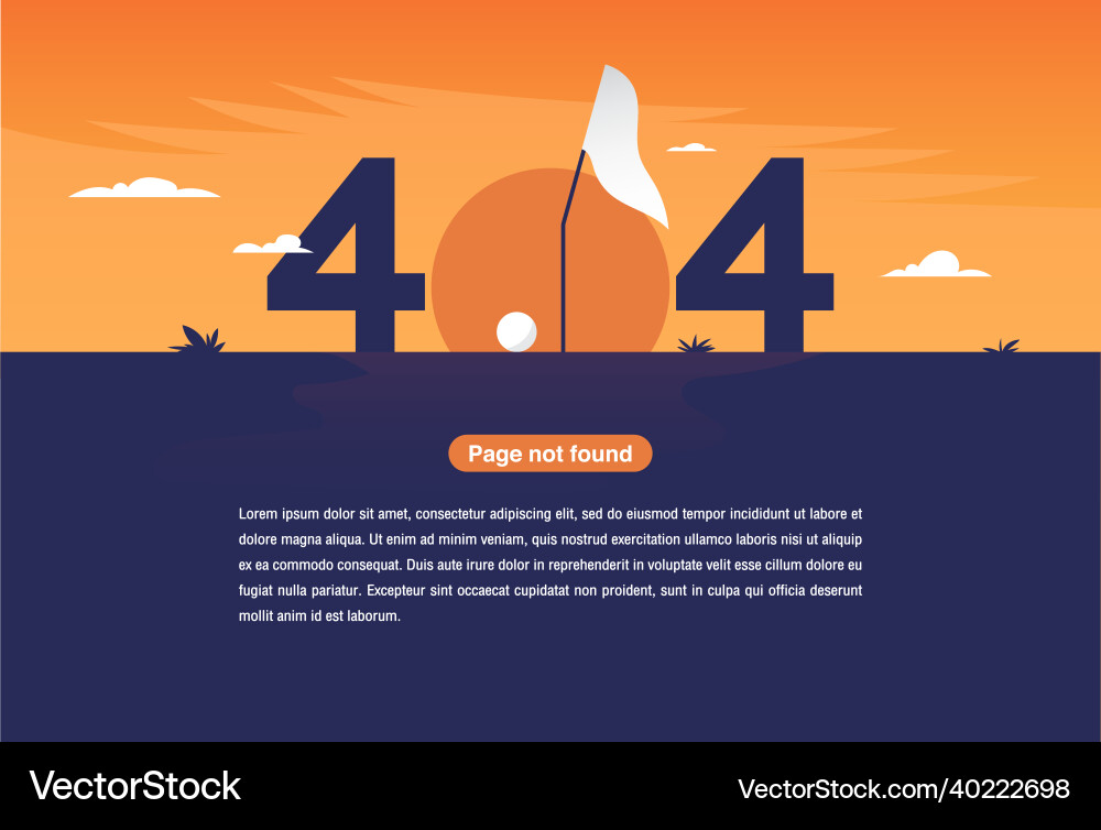 Internet network warning 404 error page or file Internet network warning 404 error page or file Vector Image