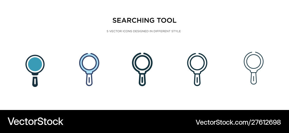 Searching tool icon in different style two Vector Image