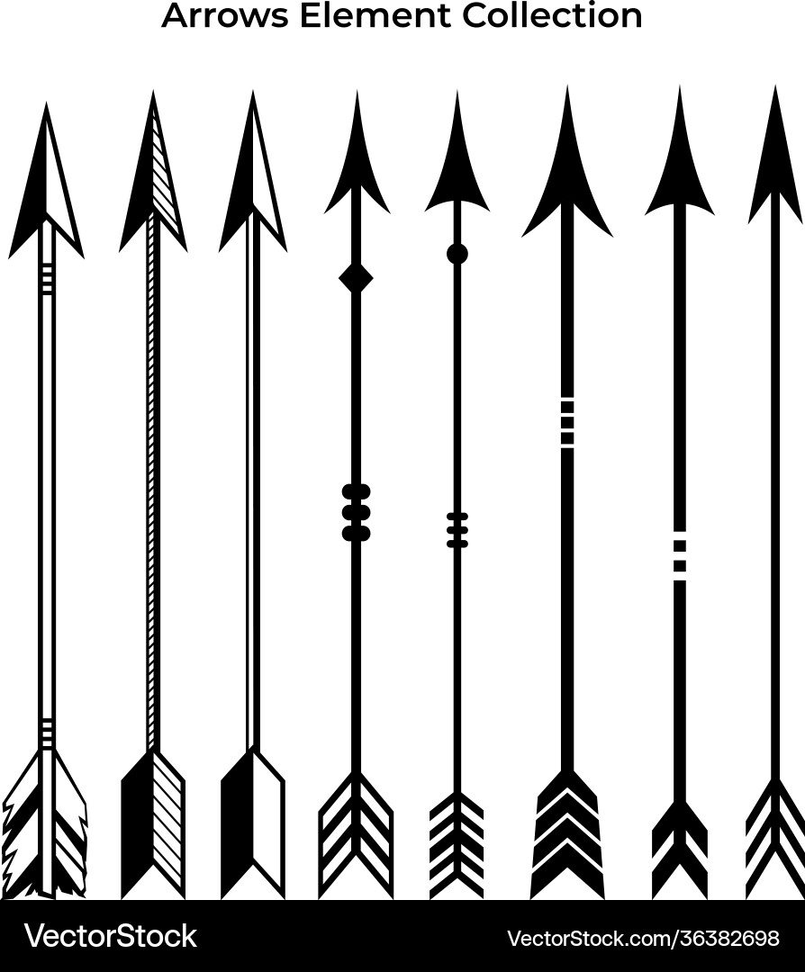 Set arrow border element Set arrow border element vector image