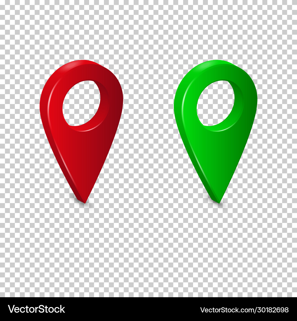Set bright map pointers vector image