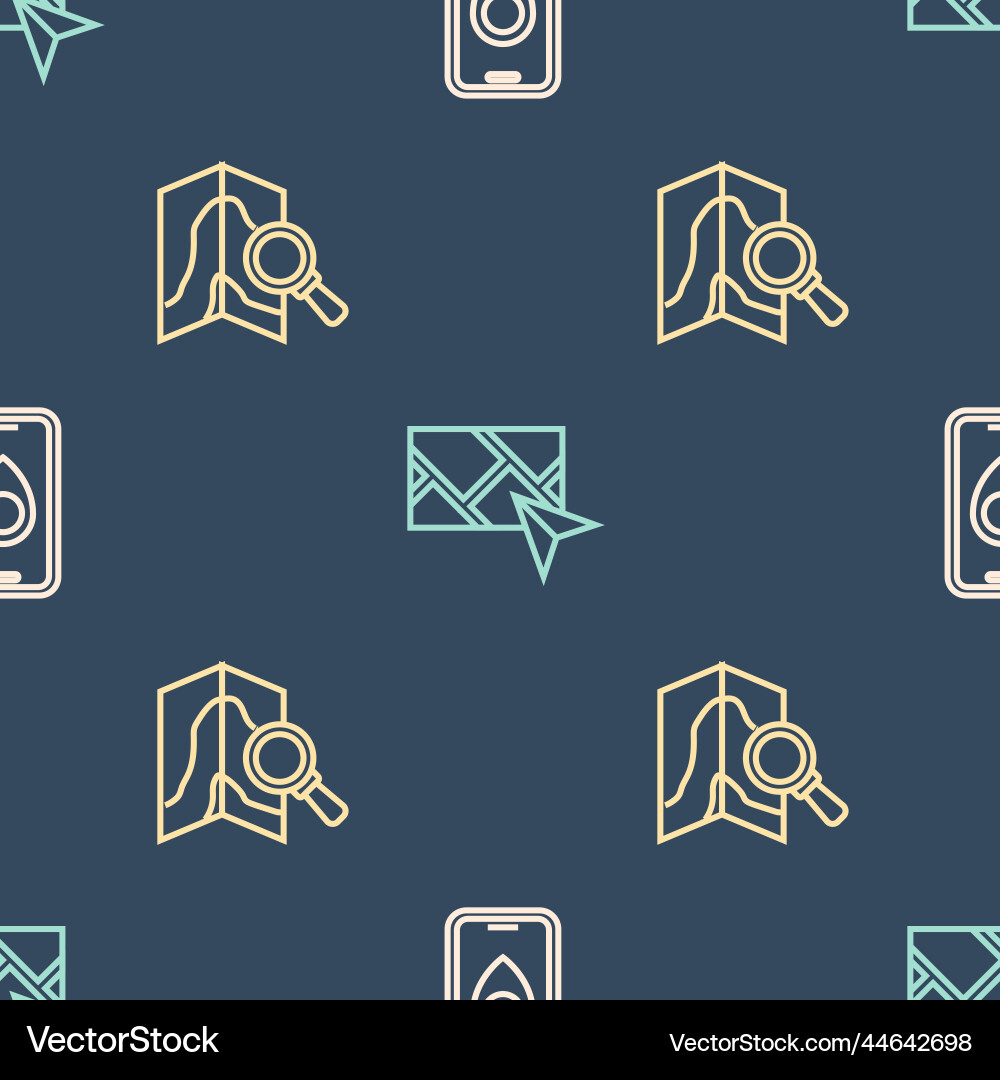 Set line city map navigation search location Set line city map navigation search location vector image