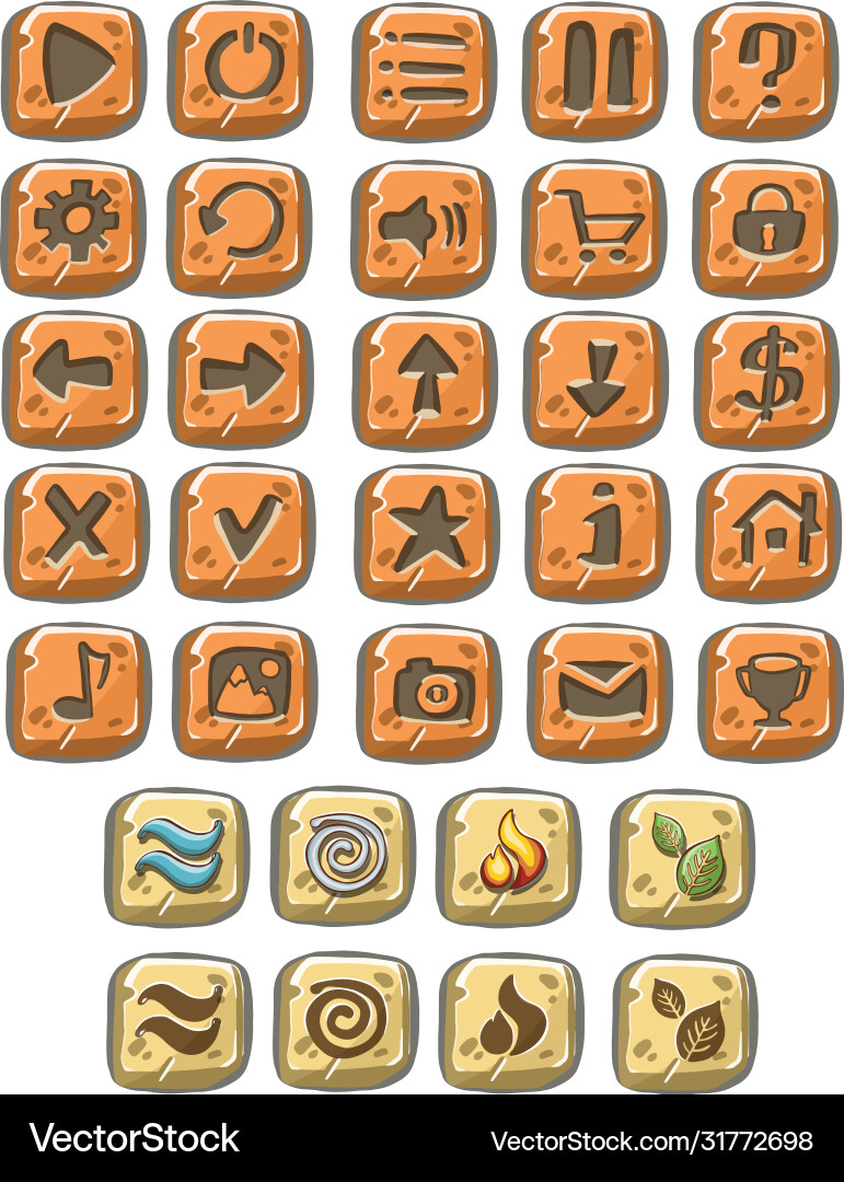 Set of web square button Set of web square button vector image