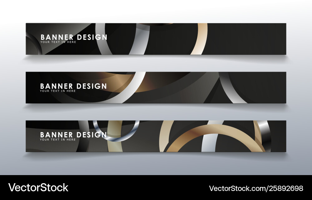 Set rectangular banner with a circle background Set rectangular banner with a circle background vector image