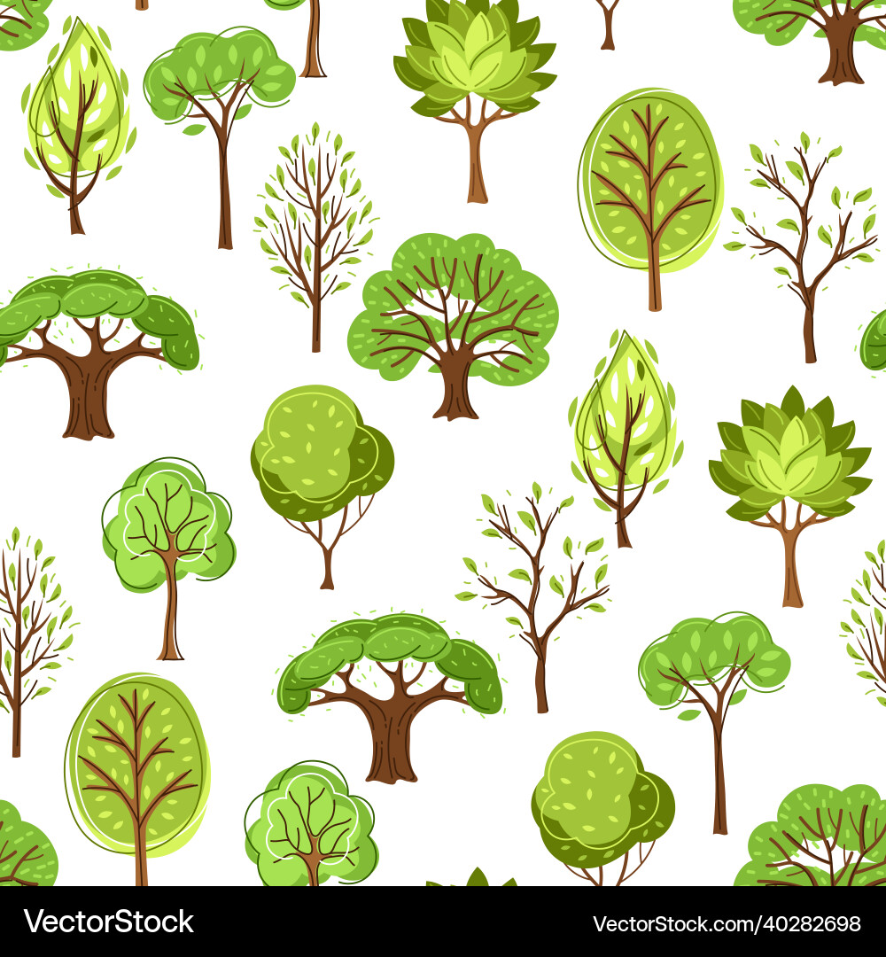 Spring or summer seamless pattern with stylized Spring or summer seamless pattern with stylized vector image