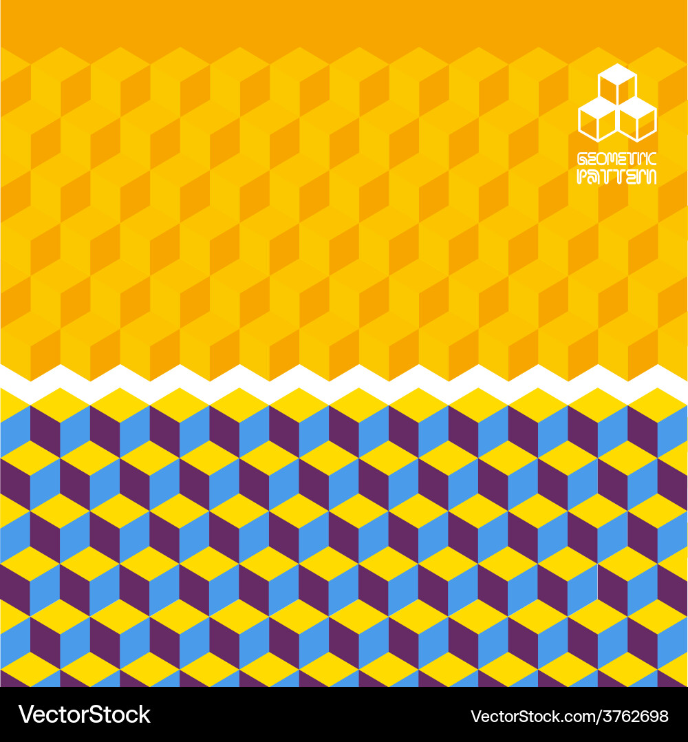 Three dimensional pattern design vector image