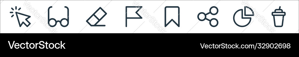 User interface line icons linear set quality User interface line icons linear set quality vector image
