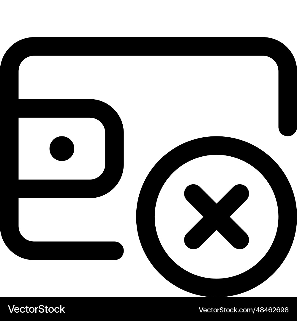 Wallet discarded for being not in use Vector Image