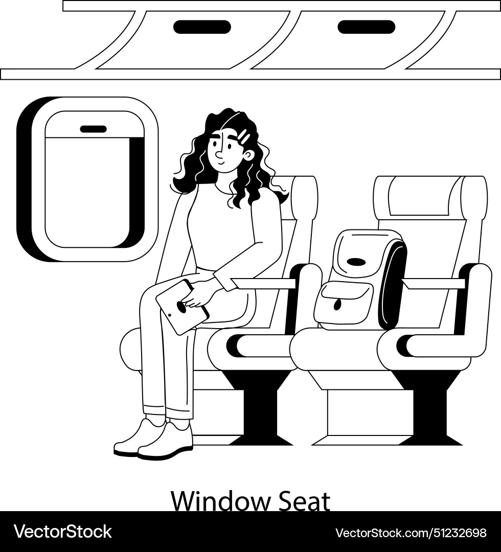 Window seat Royalty Free Vector Image - VectorStock