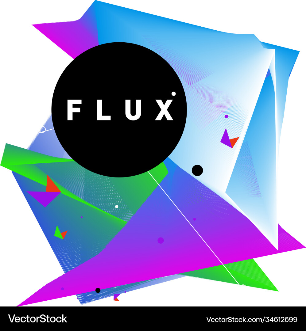 3d colorful wave background dynamic flux effect 3d colorful wave background dynamic flux effect vector image
