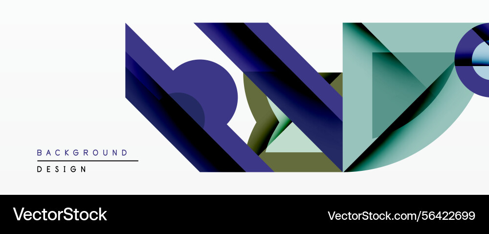 Abstract geometric design features overlapping Vector Image
