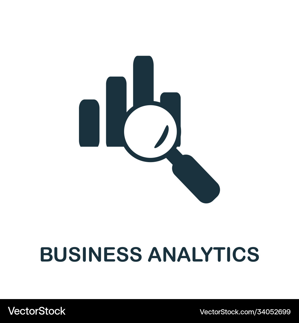Business analytics icon simple element from Vector Image