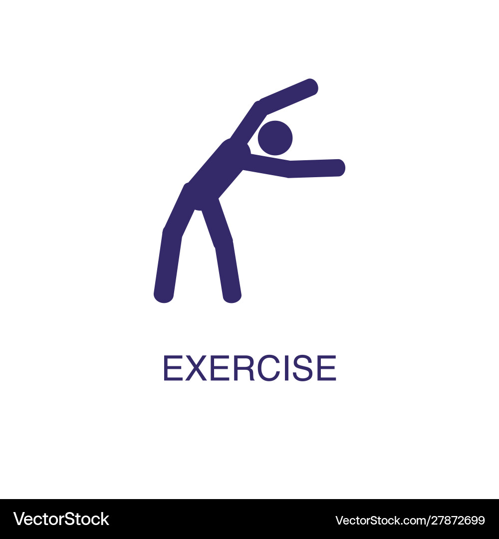 Exercise element in flat simple style on white vector image